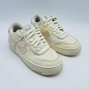 Nike Air Force 1 Low Shadow Coconut Milk Womens Size 6 Sneakers Desert Sand Sail